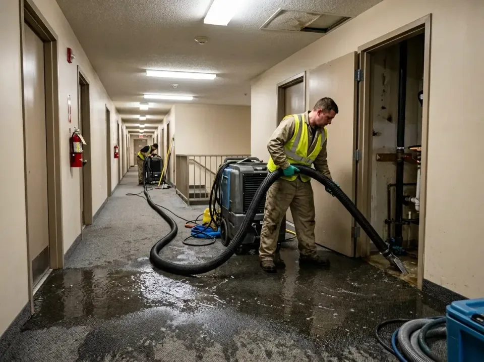 multi-unit-apartment-hallway-f-005 — frequently asked questions, Emergency Burst Pipe Water Extraction & Removal in Robbinsd…